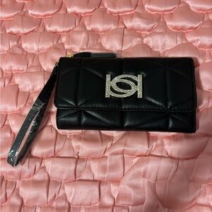 Elegant Black Quilted Women's Clutch